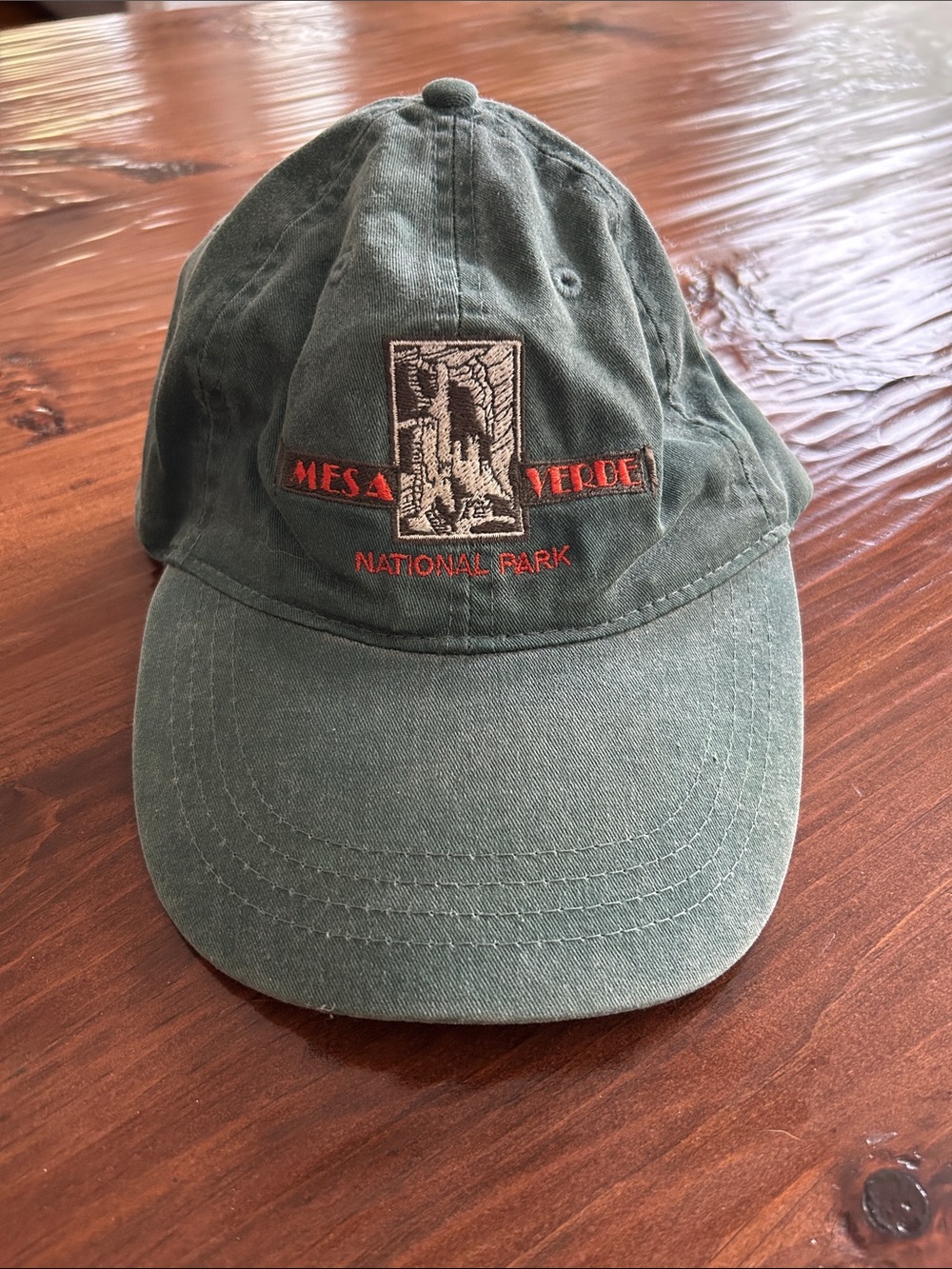 OTTO Forest Green Baseball Cap with Red and Cream Embroidery